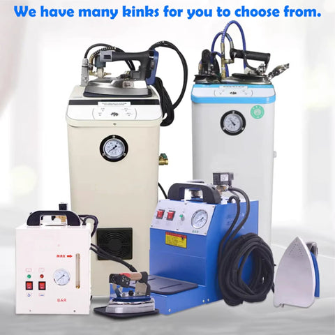 Pro Grade 110V Commercial Curtain Steamer With 4L Tank And 3KG Steam Flow Adjusted By Visual Gauge, multiple units showcased.