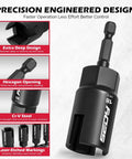 Close-up of Five Piece Wing Nut Driver Set With Magnetic Aluminum Storage Rail Includes 10mm 12mm 14mm 16mm 18mm Metric