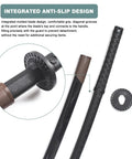 Close-up of 41 Inch Polypropylene Katana Sword For Training With Black Scabbard showing anti-slip design handle.