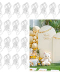 20 Pack Crystal Clear Balloon Arch Clips Plastic Spring Clamps Hold Backdrops Tight For Valentine's Day Wedding Birthday Party Decoration And Holiday Crafts That Are Super Cool, transparent plastic, 3.54 x 1.81 inch
