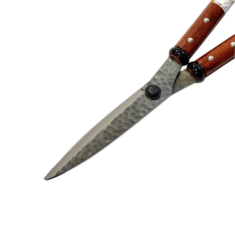Heavy Duty 27 Inch Hedge Shears For Garden Pruning And Border Trimming Long Handle Professional Hedge Clippers With Hammered Pattern Blade