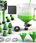 Shop Grade 18 Piece No Mess Coolant Funnel Kit With Universal Adapters includes green funnels and adapters for easy fluid top offs.