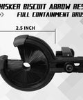 Whisker Biscuit Quick Shot Archery Arrow Rest With Full Containment Brush and 2.5-inch size for precise shots, black color brush rest