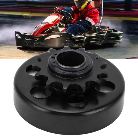 Badass 13 Tooth Centrifugal Clutch For Go Karts And Mini Bikes Built Tough 2300 Rpm Engagement One Inch Sprocket Hub viewed from the side.