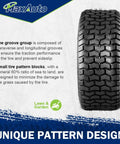 20x8.00-8 Lawn Mower Tires Set Of 2 Tubeless 4 Ply Riding Lawn Tractor Tires With 965 Lb Capacity Non Highway Replacement