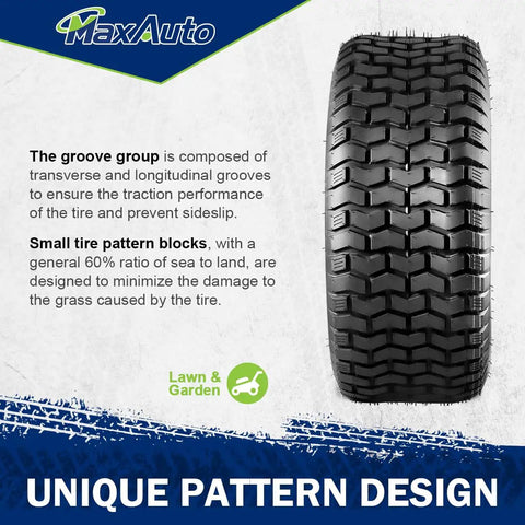 20x8.00-8 Lawn Mower Tires Set Of 2 Tubeless 4 Ply Riding Lawn Tractor Tires With 965 Lb Capacity Non Highway Replacement