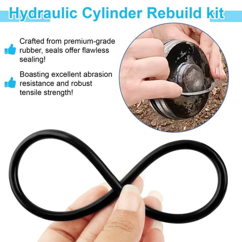 Heavy Duty Pro Grade Hydraulic Log Splitter Cylinder Rebuild Seal Kit For 4.5 Inch Bore And 1.75 Inch Rod Cylinders Pack Of 11