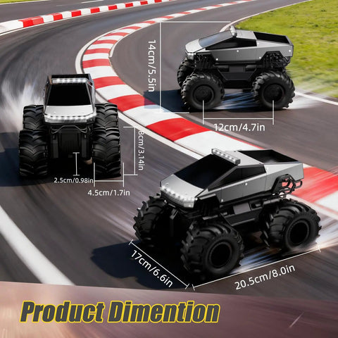 Amphibious RC Car Scale 1 18 4WD All Terrain Off Road Pickup Beast With 2.4GHz Remote Waterproof Monster Truck dimensions