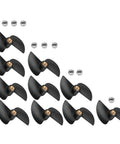 10 Pack RC Boat Propellers For High Speed Brushless Boats Replacement Propeller Set, durable plastic shown in layout