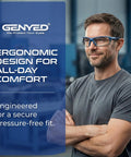ANSI Z87 Plus Safety Glasses With Removable Foam Gasket Clear Lens Anti Fog Eyewear With Sporty Look That Is Scratch Resistant