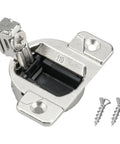 Universal Cabinet Door Hinges 8 Pack Replacement For 110 Degree Compact 33 Screw In Self Closing Hardware With Screws close up of hinge and screws