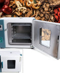 Straight Up Digital Convection Oven Featuring Pretty Dang Durable Stainless Steel Interior 1000W Forced Hot Air Lab Dryer with open door.