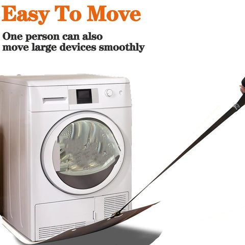 Industrial Strength Appliance Sliders With Pull Straps 49 X 30 Inch Furniture Glide Mat used to move a washing machine easily.