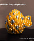 Top Shelf Silk PLA Filament 1.75Mm For FDM 3D Printers 1Kg Spool displayed as an Armored Dragon Egg sculpture.