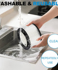 Person washing filter from 2 Pack 17810 Filter Replacement Kit For 9-17810 3 To 4 Gallon Wet Dry Shop Vac in sink