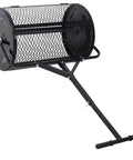 24 Inch Peat Moss Spreader With Steel Mesh Roller And T Shape Handle Heavy Duty Lawn And Garden Care Tool