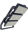Top Shelf Heavy Duty Slick Waterproof Outdoor Led Flood Light No Fuss Commercial Job Site Lamp with three LED panels for outdoor use.