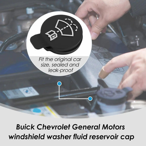 Windshield Washer Reservoir Cap For GMC Chevrolet Buick Cadillac Saab Durable PC Material OEM 12767700 13227300 Installed
