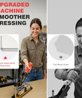 Person using 2-in-1 magnet maker and cutter from DIY Fridge Magnet Kit 2.5x2.5 Inch, upgraded machine pressing.