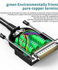 No Soldering Needed DB25 Male And Female Serial Adapters Kit with green copper terminals for DIY RS232 D Sub 25 Pin Cabling