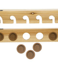 Six Rod Vertical Wall Mount Fishing Rod Rack for Garage Ceiling or Wall Storage solid pine construction components
