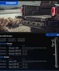 Hardcore Auxiliary Tailgate Step Handle Provides Sick Grip For Loaded Bed Climb Without Breaking A Sweat While Cruising Open Roads With Reinforced Mounting Brackets For Chevy Silverado And Gmc Sierra, shown from driver side with bumper.
