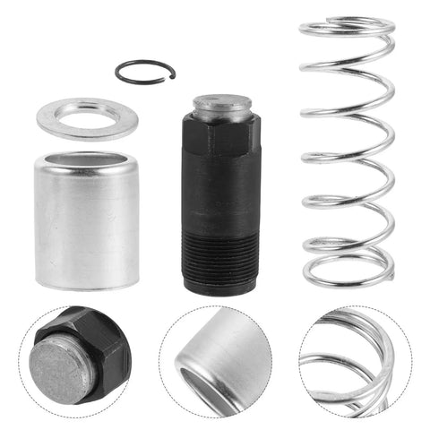 Heavy Duty Hydraulic Floor Jack Pump Repair Kit With Spring Lock Washer Iron And Rubber Construction For Garage Maintenance And Construction Use Compatible With Oil Transfer Pumps And Floor Jack Spare Parts, silver and black parts