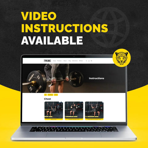 Laptop screen showing video instructions for Heavy Duty Wrist Wraps And Lifting Straps For Weightlifting Men High Grip Gym.