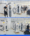 Dual Port DC Fast EV Charger for Businesses and Fleets Quick Public Charging Station with cables in a bright workspace.