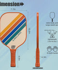 Set Of 2 Pickleball Paddles With USAPA Approval, Fiberglass Surface And PP Honeycomb Core, paddle dimensions and features