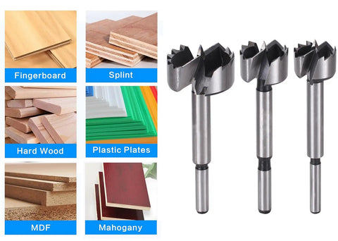 High Impact Multi Tooth Forstner Drill Bit Set Forged In Heat Treated Tungsten Steel That Shreds Wood Like A Badass And Delivers Slick Smooth Boring Performance Daily with various wood types