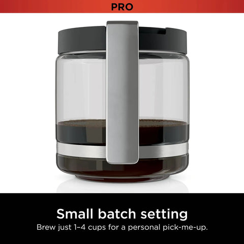 Glass carafe of Programmable XL 14 Cup Barista Grade Coffee Maker Pro With Permanent Filter Classic Or Rich Brew Delay Brew Freshness Timer