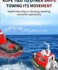 Realistic 1/72 Proportional RC Tug Boat towing another ship with waterproofing structure in ocean scene