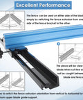Diagram of a 14 Inch Bandsaw Fence Fits Jet Delta General Grizzly And More Heavy Duty Precision Alignment With T Slots For Stops.
