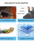 Versatile 12V Power Supply 2A AC Adapter 100-240V Input 50-60Hz 24W With 5.5x2.1mm DC Plug And 8 Quick Swap Tips For LED Strip CCTV Camera Router Bluetooth Speaker And More Includes 1.5m Power Cord, AC/DC adapter with copper plug and fire-retardant shell