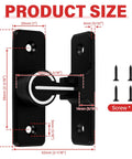 90 Degree Heavy Duty Barn Door Latch Lock For Cabinets Sliding Doors And Barn Doors Zinc Alloy With Matte Black Finish