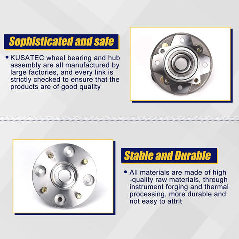 Front view of Front Wheel Bearing And Hub Assembly For 1997 Acura CL And 1990 To 1997 Honda Accord 4 Lug Bolts Without ABS