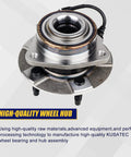 Front Wheel Bearing And Hub Assembly 2 Pack With 5 Lug Bolts And ABS For Saturn Vue 2002 2007 Chevy Equinox 2005 2006 Pontiac Torrent 2006 Front End Wheel Hub Replacement Kit, close-up view