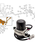 Two Pack Secondary Air Pump Replacement For Toyota Tundra Sequoia Lexus LX570 Land Cruiser 2007 2013 Models 4.0L 4.6L 4.7L 5.7L Fits 17610 0S010 10200231AA 33 2504M shown with diagram of components