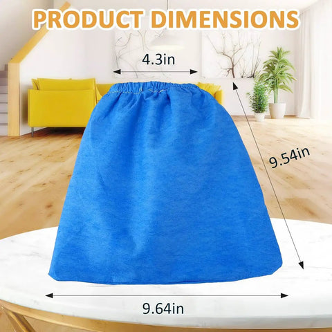3 Pack Cloth Vacuum Filter Bags For 2.5 Gallon Wet Dry Vac Models AA256 AA255 AA255W AA155 product dimensions