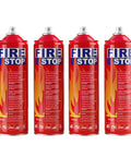 Four Pack Fire Extinguishers With Mount Brackets, Portable For Home Kitchen Car Boat And BBQ, red cans front view