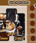 Top Shelf Commercial 58mm Electric Coffee Tamper Featuring Hella Precise 1200N Sensor Operated Tamping Force With Touchscreen Pressure Adjustment And Rock Solid Adjustable Stand For Busy Cafe Bars, showcasing usage scenarios for baristas.