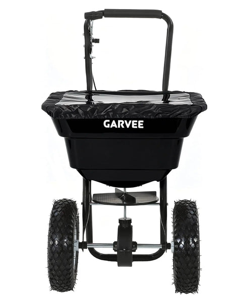 80 Lb Capacity Push Broadcast Spreader With 12 Ft Spread Width And 13 In All Terrain Wheels Adjustable Flow Control Heavy Duty Walk Behind Lawn Spreader For Fertilizer Grass Seed Ice Melt And Salt, front view