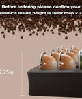 Your Go-To Coffee Capsule Drawer Organizer That Holds 36 Pods for Nespresso Vertuo Vertuoline Capsules with height measurement