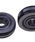 Top Shelf Agricultural Bearing Kit 10 Pack Round Bore 0.628 Inch showing two durable black bearings for tractor maintenance.