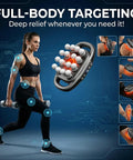 Woman using Beast 16 Head Deep Tissue Massager With Heat For Full Body Relief Three Modes And Thirty Intensities quiet percussion