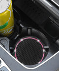 Car cup holder with Four Pack Car Coasters With Crystal Rhinestones Universal 2.75 Inch Silicone Cup Holder Coasters Anti Slip