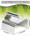 Side view of the Curb Edger Trowel For Concrete Edging, Ergonomic Slant Design, stainless steel, dimensions 4x6 inches.