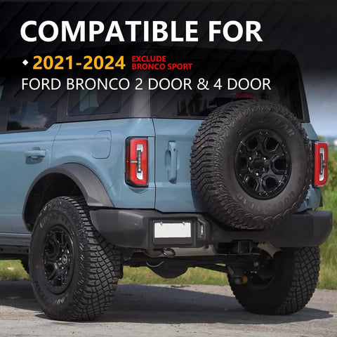 Beefed Up Tow Hitch Receiver 2 Inch For Ford Bronco 2021 2022 2023 2024 2025 2026 2 Door 4 Door With Cover Rear Bumper Towing Hook Kit