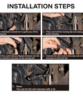 Installation steps for Direct Fit Locker Sensor Bypass Harness For Wrangler JL And Gladiator JT with clear images.